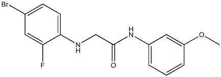 2-[(4-bromo-2-fluorophenyl)amino]-N-(3-methoxyphenyl)acetamide Struktur