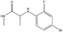 2-[(4-bromo-2-fluorophenyl)amino]-N-methylpropanamide Struktur