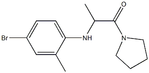 2-[(4-bromo-2-methylphenyl)amino]-1-(pyrrolidin-1-yl)propan-1-one Struktur