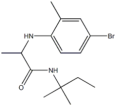 2-[(4-bromo-2-methylphenyl)amino]-N-(2-methylbutan-2-yl)propanamide Struktur