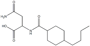 2-[(4-butylcyclohexyl)formamido]-3-carbamoylpropanoic acid Struktur