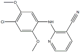 2-[(4-chloro-2,5-dimethoxyphenyl)amino]nicotinonitrile Struktur