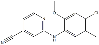 2-[(4-chloro-2-methoxy-5-methylphenyl)amino]pyridine-4-carbonitrile Struktur