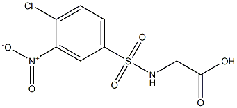 2-[(4-chloro-3-nitrobenzene)sulfonamido]acetic acid Struktur