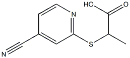 2-[(4-cyanopyridin-2-yl)thio]propanoic acid Struktur