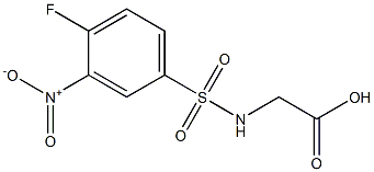 2-[(4-fluoro-3-nitrobenzene)sulfonamido]acetic acid Struktur