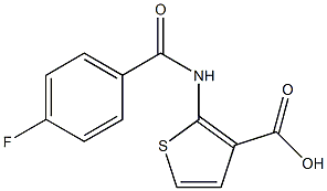 2-[(4-fluorobenzoyl)amino]thiophene-3-carboxylic acid Struktur