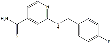 2-[(4-fluorobenzyl)amino]pyridine-4-carbothioamide Struktur