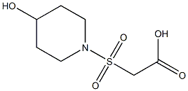 2-[(4-hydroxypiperidine-1-)sulfonyl]acetic acid Struktur