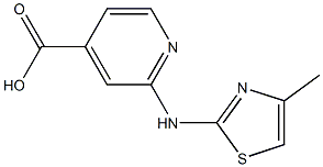 2-[(4-methyl-1,3-thiazol-2-yl)amino]pyridine-4-carboxylic acid Struktur