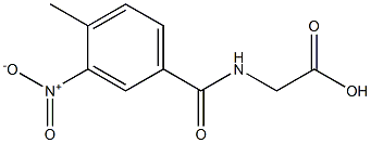 2-[(4-methyl-3-nitrophenyl)formamido]acetic acid Struktur