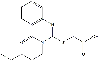 2-[(4-oxo-3-pentyl-3,4-dihydroquinazolin-2-yl)sulfanyl]acetic acid Struktur