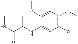 2-[(5-chloro-2,4-dimethoxyphenyl)amino]-N-methylpropanamide Struktur