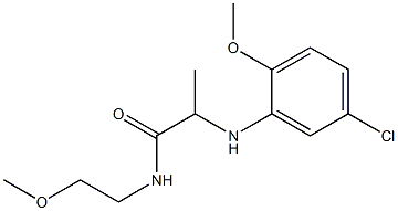 2-[(5-chloro-2-methoxyphenyl)amino]-N-(2-methoxyethyl)propanamide Struktur