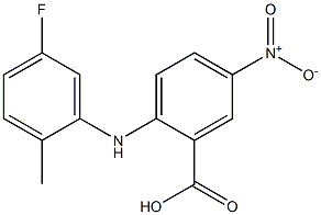 2-[(5-fluoro-2-methylphenyl)amino]-5-nitrobenzoic acid Struktur