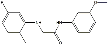 2-[(5-fluoro-2-methylphenyl)amino]-N-(3-methoxyphenyl)acetamide Struktur