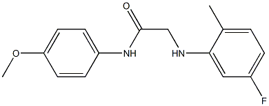 2-[(5-fluoro-2-methylphenyl)amino]-N-(4-methoxyphenyl)acetamide Struktur