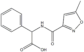 2-[(5-methyl-1,2-oxazol-3-yl)formamido]-2-phenylacetic acid Struktur