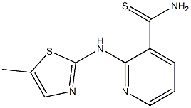 2-[(5-methyl-1,3-thiazol-2-yl)amino]pyridine-3-carbothioamide Struktur