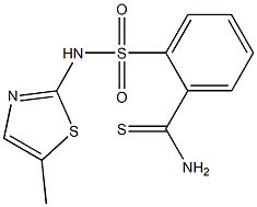 2-[(5-methyl-1,3-thiazol-2-yl)sulfamoyl]benzene-1-carbothioamide Struktur