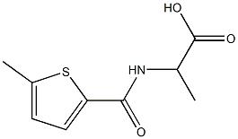 2-[(5-methylthiophen-2-yl)formamido]propanoic acid Struktur