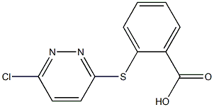 2-[(6-chloropyridazin-3-yl)thio]benzoic acid Struktur