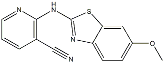 2-[(6-methoxy-1,3-benzothiazol-2-yl)amino]nicotinonitrile Struktur