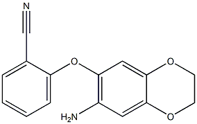 2-[(7-amino-2,3-dihydro-1,4-benzodioxin-6-yl)oxy]benzonitrile Struktur