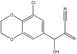 2-[(8-chloro-2,3-dihydro-1,4-benzodioxin-6-yl)(hydroxy)methyl]prop-2-enenitrile Struktur