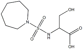 2-[(azepane-1-sulfonyl)amino]-3-hydroxypropanoic acid Struktur