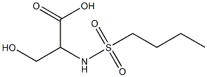 2-[(butylsulfonyl)amino]-3-hydroxypropanoic acid Struktur