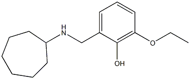 2-[(cycloheptylamino)methyl]-6-ethoxyphenol Struktur