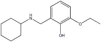 2-[(cyclohexylamino)methyl]-6-ethoxyphenol Struktur