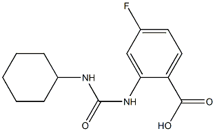 2-[(cyclohexylcarbamoyl)amino]-4-fluorobenzoic acid Struktur