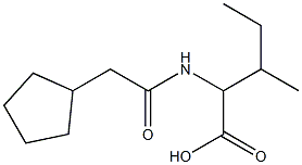 2-[(cyclopentylacetyl)amino]-3-methylpentanoic acid Struktur