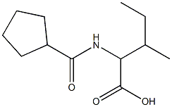 2-[(cyclopentylcarbonyl)amino]-3-methylpentanoic acid Struktur