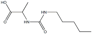 2-[(pentylcarbamoyl)amino]propanoic acid Struktur