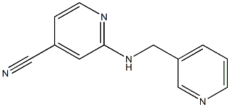 2-[(pyridin-3-ylmethyl)amino]pyridine-4-carbonitrile Struktur