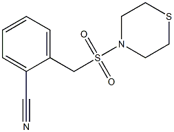 2-[(thiomorpholine-4-sulfonyl)methyl]benzonitrile Struktur