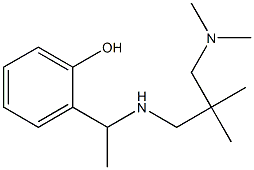 2-[1-({2-[(dimethylamino)methyl]-2-methylpropyl}amino)ethyl]phenol Struktur