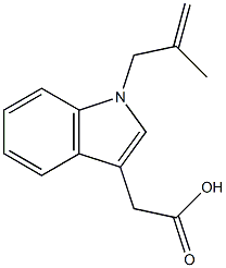 2-[1-(2-methylprop-2-en-1-yl)-1H-indol-3-yl]acetic acid Struktur