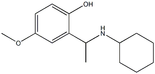 2-[1-(cyclohexylamino)ethyl]-4-methoxyphenol Struktur