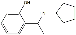 2-[1-(cyclopentylamino)ethyl]phenol Struktur