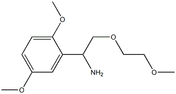 2-[1-amino-2-(2-methoxyethoxy)ethyl]-1,4-dimethoxybenzene Struktur