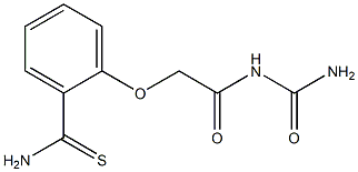 2-[2-(aminocarbonothioyl)phenoxy]-N-(aminocarbonyl)acetamide Struktur