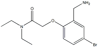 2-[2-(aminomethyl)-4-bromophenoxy]-N,N-diethylacetamide Struktur