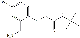 2-[2-(aminomethyl)-4-bromophenoxy]-N-tert-butylacetamide Struktur