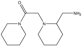 2-[2-(aminomethyl)piperidin-1-yl]-1-(piperidin-1-yl)ethan-1-one Struktur