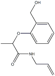 2-[2-(hydroxymethyl)phenoxy]-N-(prop-2-en-1-yl)propanamide Struktur