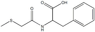 2-[2-(methylsulfanyl)acetamido]-3-phenylpropanoic acid Struktur